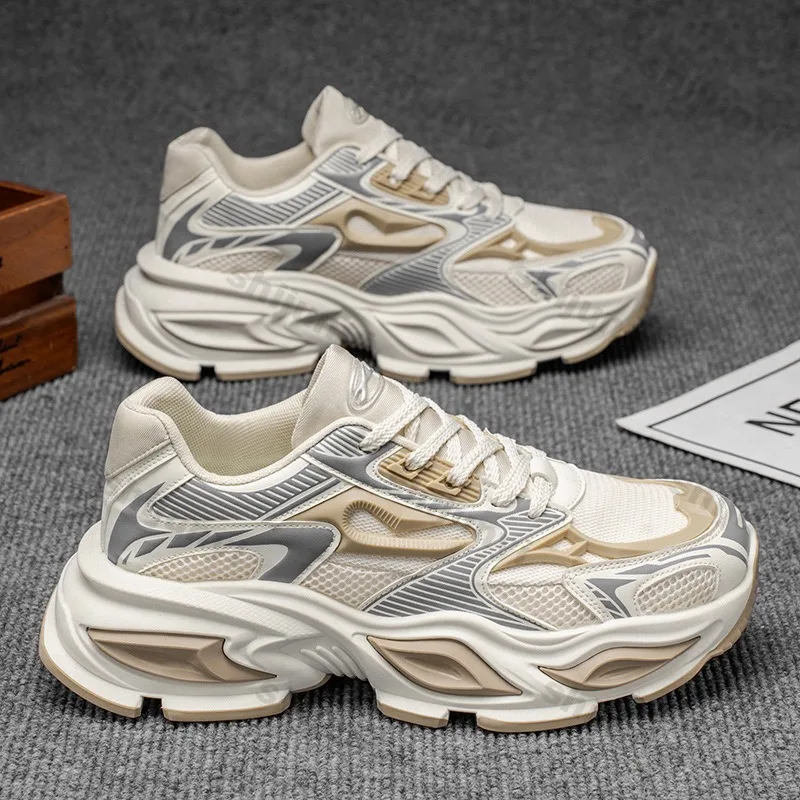 

Non Slip Hard Wearing Chunky Sneakers Comfortable Lightweight Breathable Casual Sport Shoes Spring Fashion Man Vulcanize Shoes