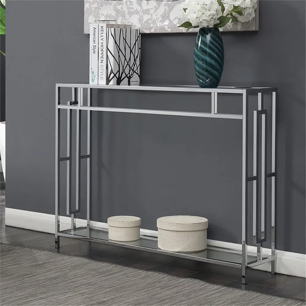 

Tool Town Square Coffee Contemporary Modern Sofa Storage Shelf, Narrow Entryway Hall Table for Living Room, Bedroom