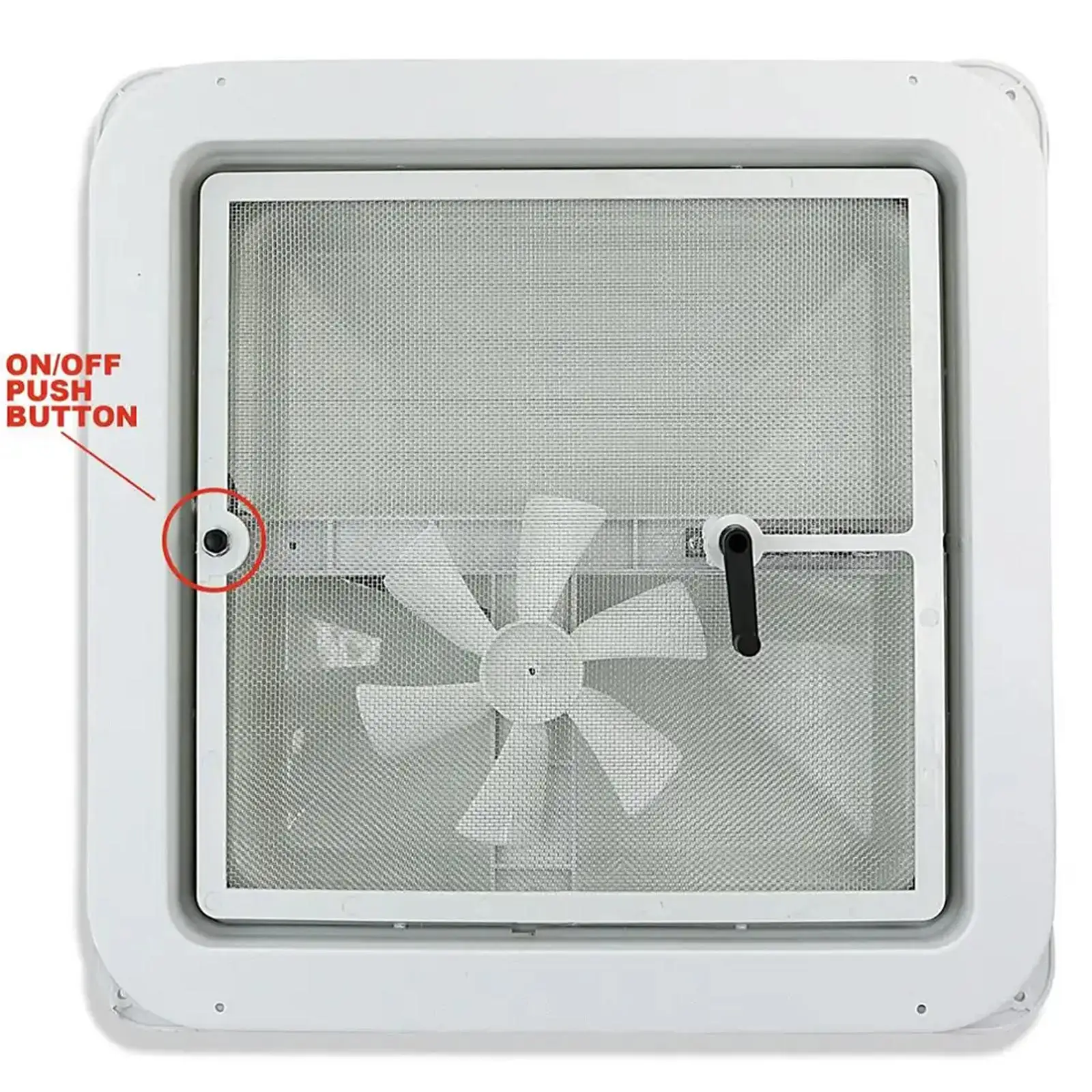 14inch RV Trailer Roof Vent Fan White Leakproof Keep Fresh Air Circulating with Cover Lid for Camper Rv Motorhome Trailer