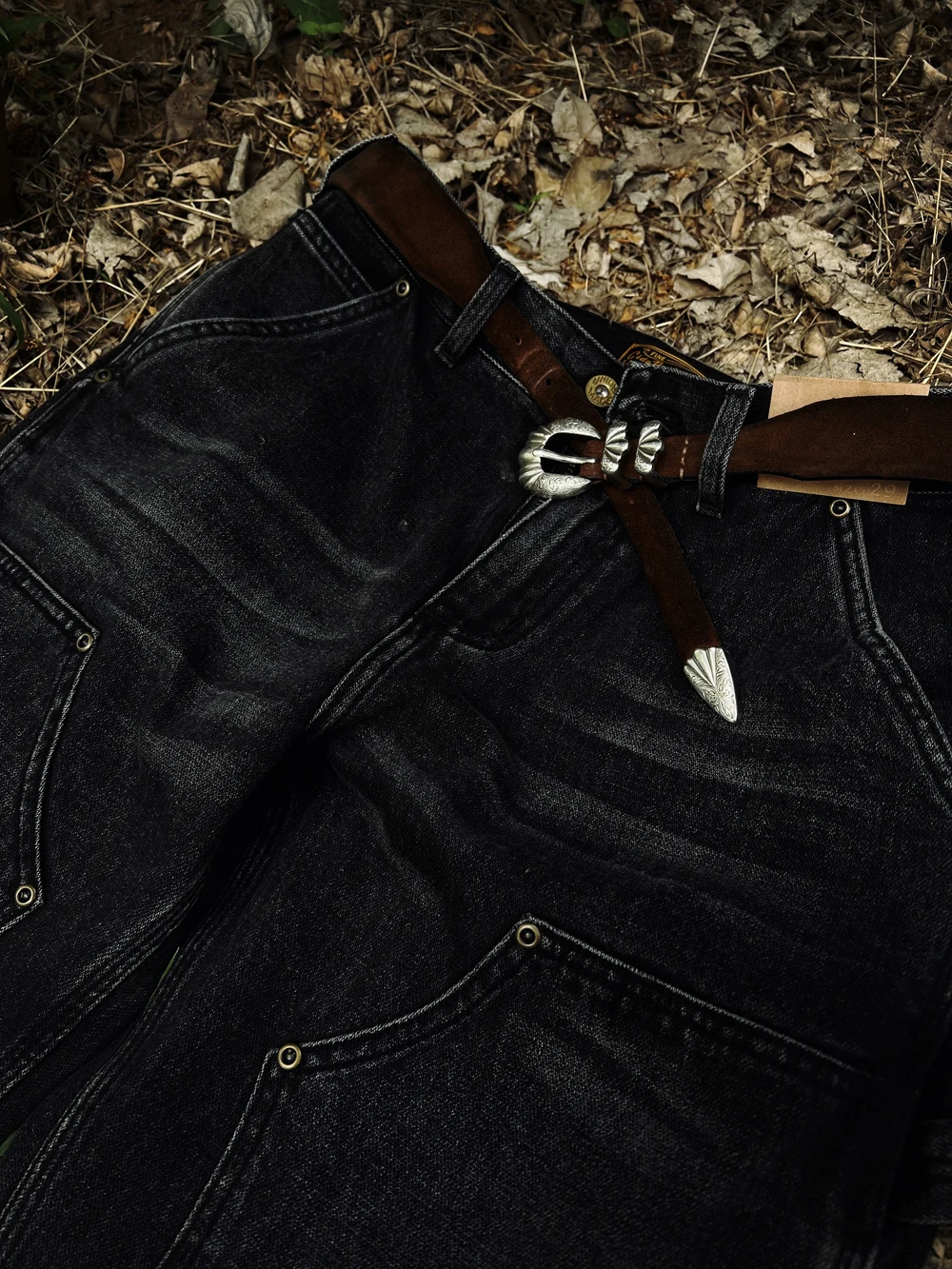 Tailor Brando B01 Lumberjack Pants 12.8OZ Denim YKK Zipper Washed Distressed Vintage Men's Jeans