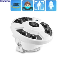 Gadinan-cámara IP panorámica con ojo de pez, dispositivo de vigilancia con detección facial de Metal, 4K, Audio interior, 8MP, 1,7mm, 5MP, 4MP, CCTV, P2P, 48V, POE