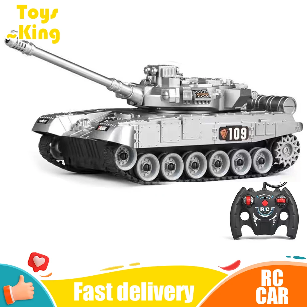 

RC Tank 2.4G 7CH Remote Control Crawler Tank Shoot Radio Controlled War Tanks Tiger M1 Leopard Toys for Boys Children's Gifts