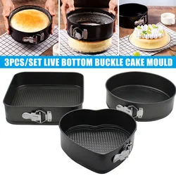 3/1pcs Cake Mold Tray Pans Heart Round Baking Mold Kitchen Carbon Steel Nonstick Baking Pans Reusable Cake Pans Bakingt Tools