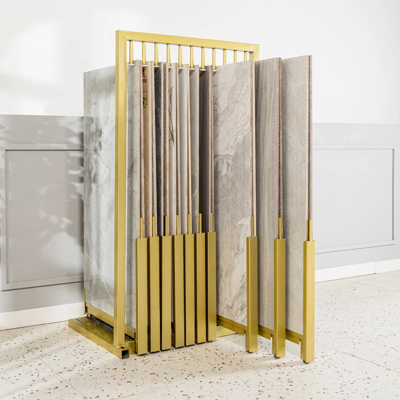 

Tile display rack Push-pull large board Floor sample rack Floor-to-ceiling tile rack Pull-out marble shelf Showcase