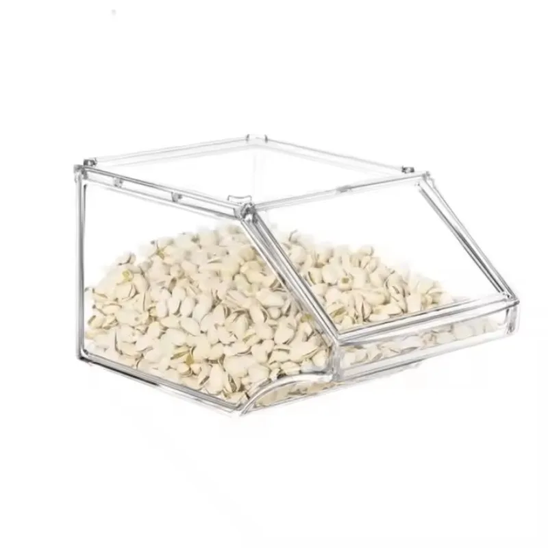 8L PET Nut Storage Container Bulk Food Dispenser Stackable Candy Bin for Sweets Plastic Dry Food Dispenser Supermarket Supplies