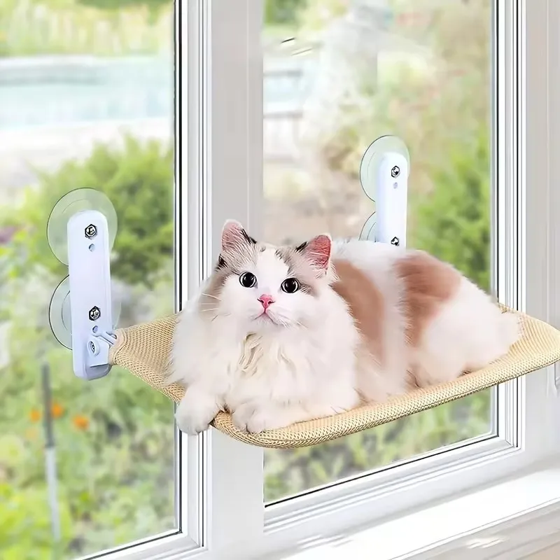 New Cat Hammock Suction Cup Foldable Hammock Suspended Cat Nest Cat Bed Balcony Window Glass Cat Hammock Cat House