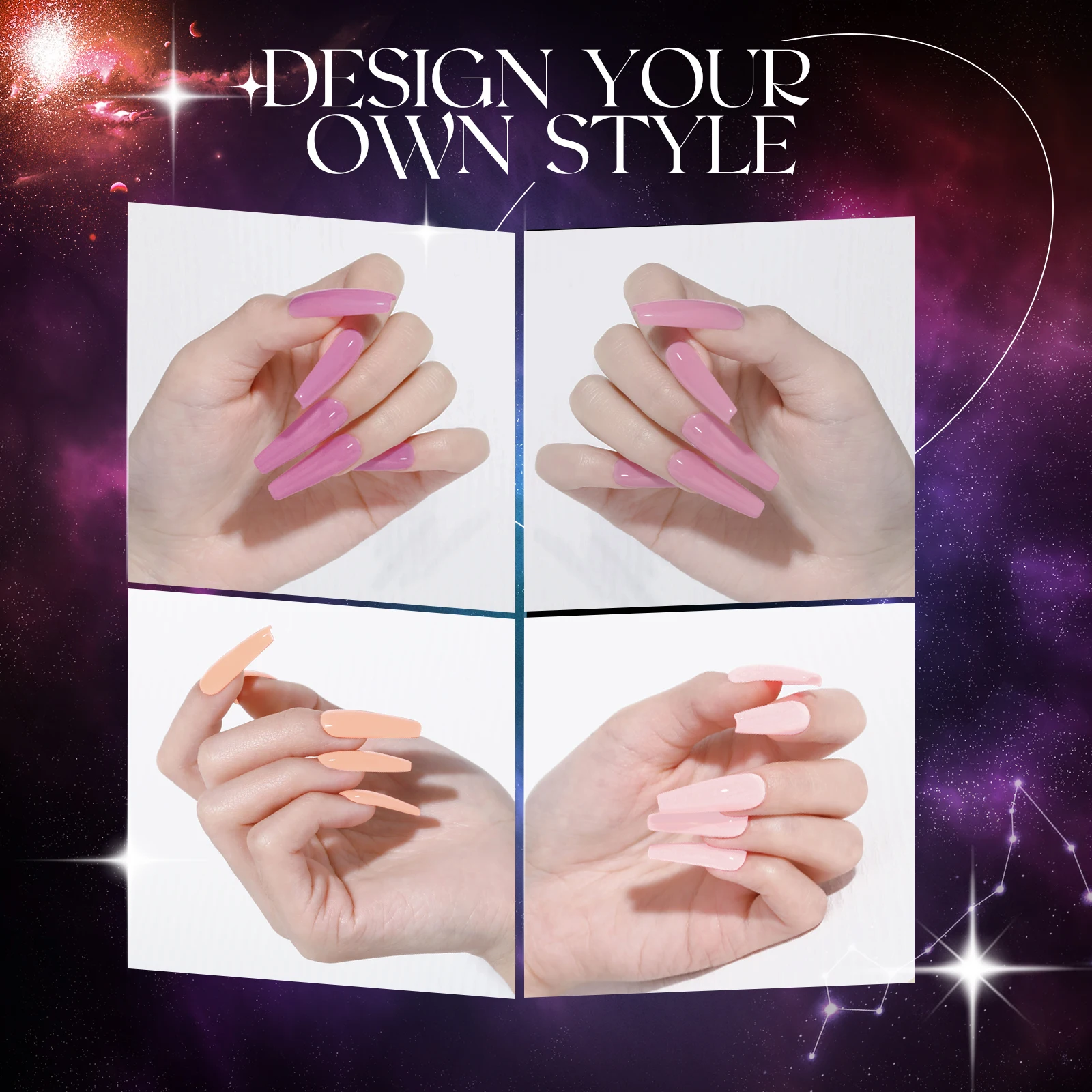 ROSALIND Set Cat Kuku Gel Klasik 4/6 Buah Set Lampu LED UV Semi Permanen Lapisan Atas Set Gel Kuku Cerah untuk Desain Seni Kuku