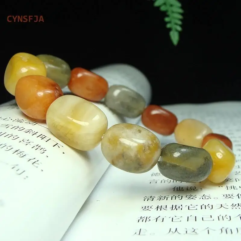 

CYNSFJA New Real Certified Natural Quartzite Jade Golden Jade Bracelets Charming Colorful High Quality Elegant Birthday Gifts