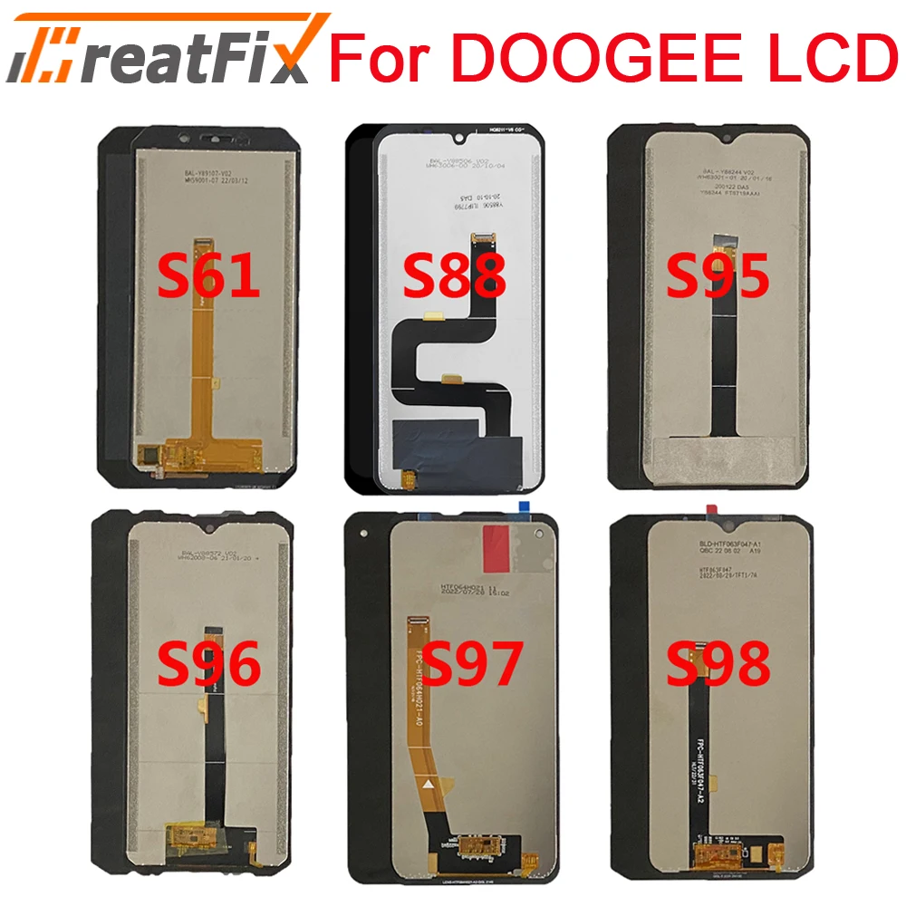 

For Doogee S40 S80 S41 S51 S61 S68 S88 Pro S96 Pro S90 S97 S98 Pro LCD Screen DOOGEE S86 S88Plus LCD S99 S100 S110 Pro Display