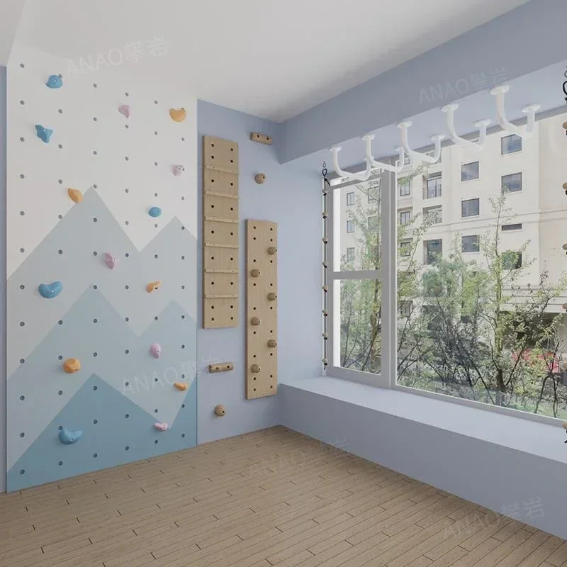 

Indoor Climbing Wall Children's Home Family Climbing Board Climbing Handholds Children's Room Kindergarten Sensory Training