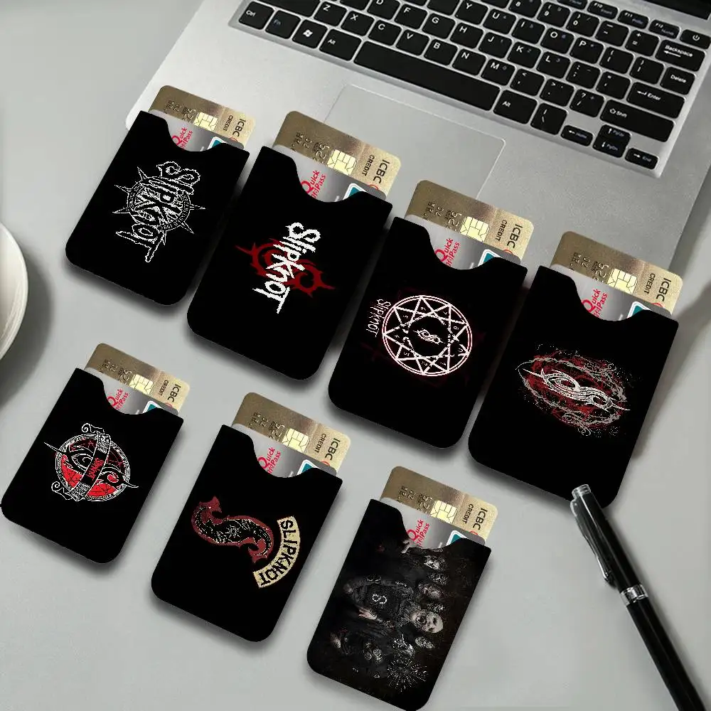 Slipknot Heavy Metal Band Leather Card Wallet Soft Lightweight Portable Credit ID Card Holder Daily Commute Card Case