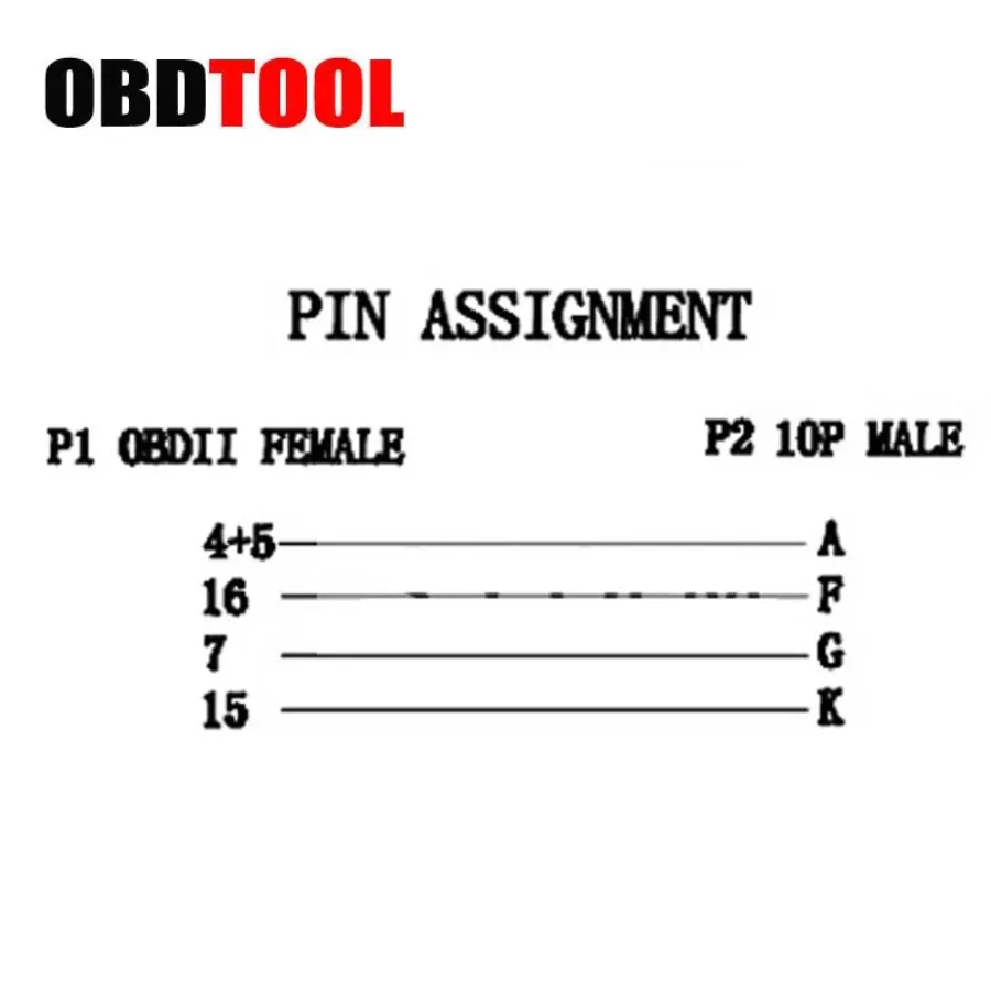 Câble femelle de diagnostic de voiture pour Opel, connecteur adaptateur, OBD2, 10 broches à 16 broches