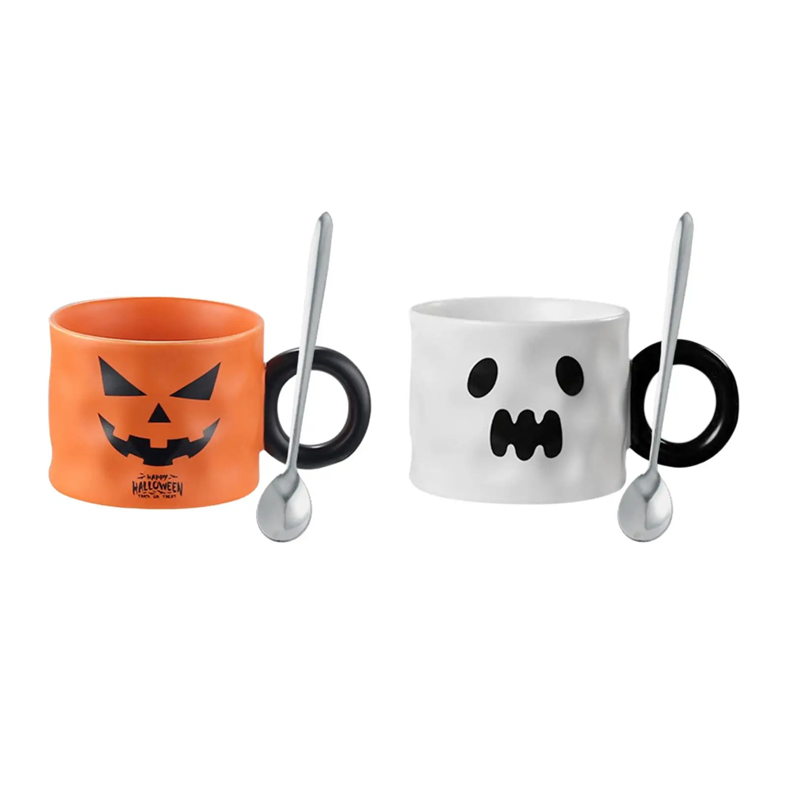 Halloween Mug Milk Juice Cup Fun Pumpkin Cat Monster Holiday Coffee Mug Pumpkin Cup for Theme Party Men Women Kids