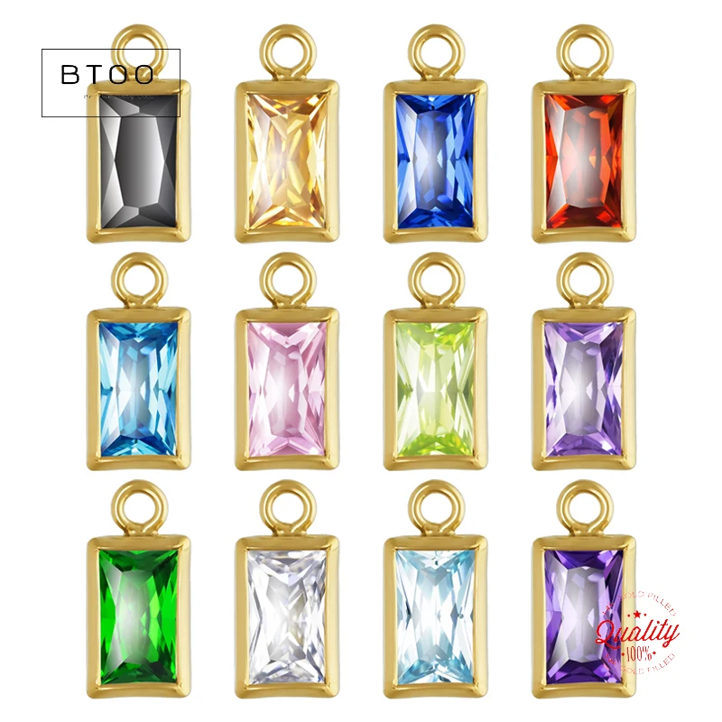 

3x5mm 14k Gold Filled Cz Drops, 3A CZ Bezel Drops, Cz Charm, Birthstone Drops, Bezel Setting With CZ DIY Jewelry Accessories