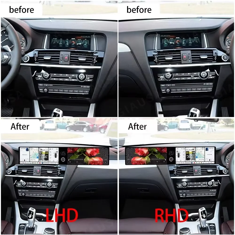 Dual Screen Android Car Radio Carplay Screen For BMW 3 Series E90 E91 E92 E93 05-12 Multimedia Player GPS Navigation Head Unit