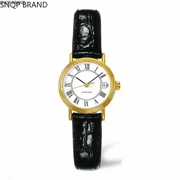 Luxo novo relógio feminino quartzo rosa ouro branco preto couro reloj hombre