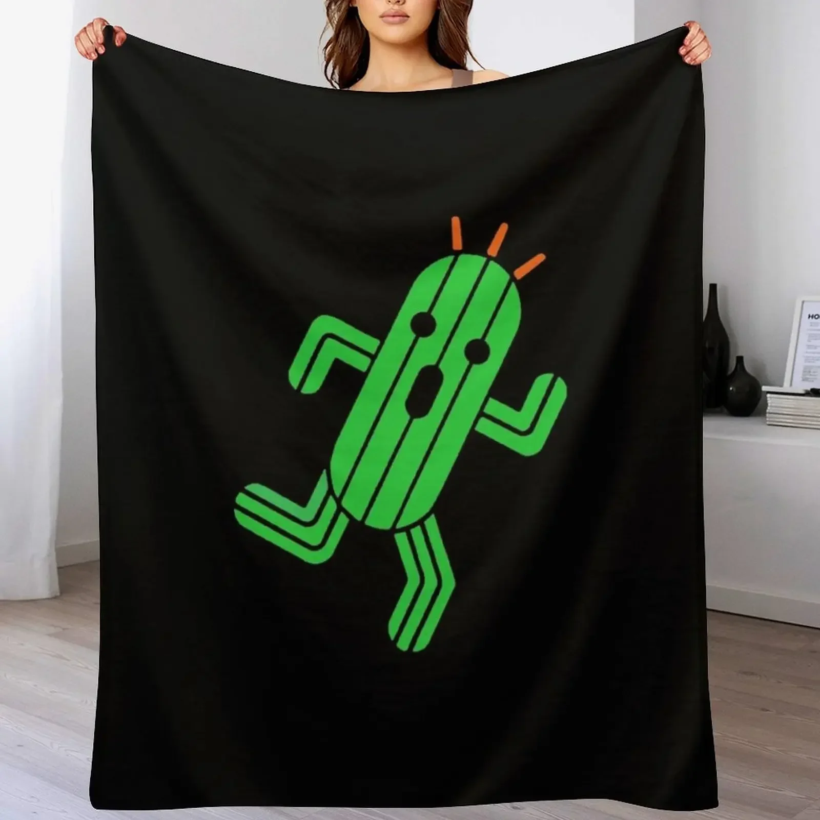 

Cactuar T-Shir Throw Blanket Sofas Hair Large warm for winter Blankets