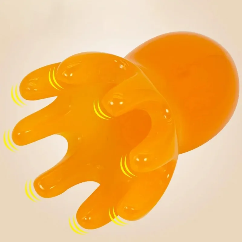 الراتنج الأخطبوط مشط لطيف رئيس مدلك العناية بالشعر ميريديان كشط تدليك فروة الرأس الوخز بالإبر سبا غوا شا أداة تدليك الصحة #6