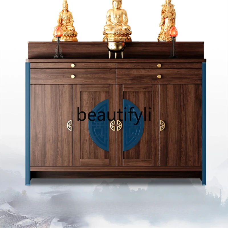 

Shentai Cabinet Shentai Devotion Bodhisattva Buddha Cabinet Middle Hall Table God of Wealth Tribute Table New Chinese Style