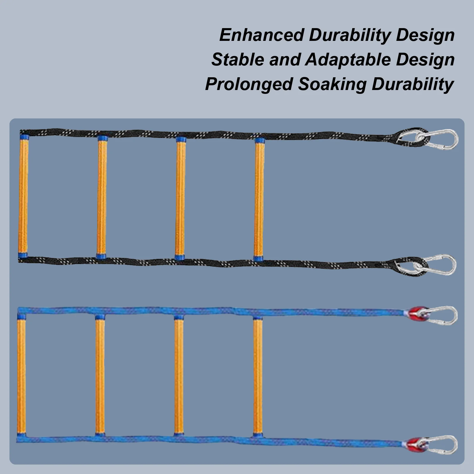 

4-step Boat Rope Ladder Folding Assist Marine Rope Boarding Ladder Swim Ladder For Inflatable Boat Kayak Motorboat Canoeing