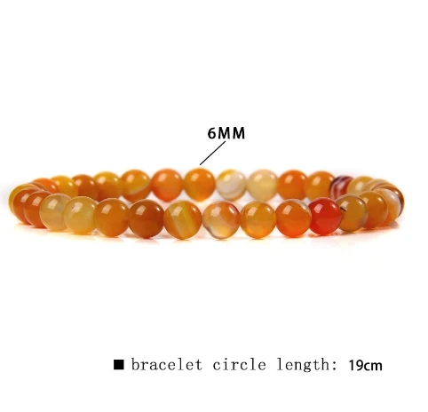 European  cross-border single circle beaded 6mm natural agate stone cat eye malachite commuting bracelet