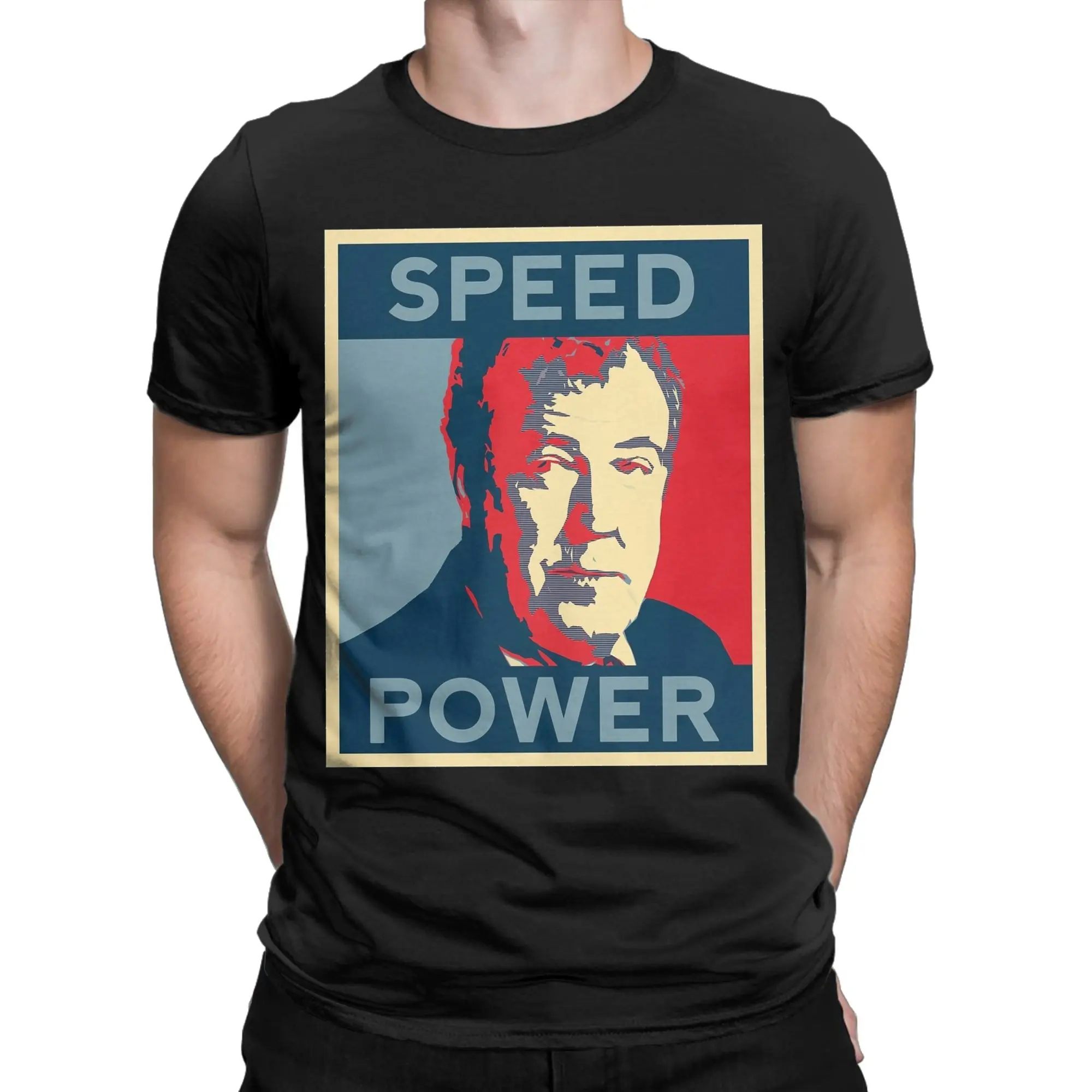 Speed power Jeremy Clarkson CLARKSON Camiseta Unisex Algodón Tops Vintage Cuello redondo Manga corta