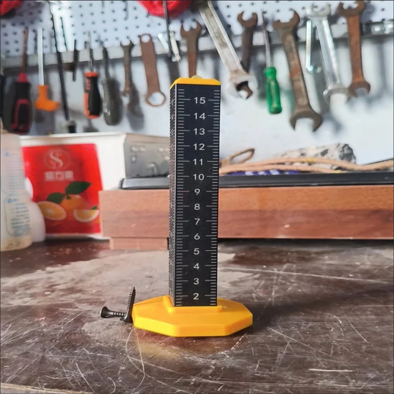 High Precision Square Tile Level Locator Ruler Four Sided Laser Scale Height Gauge Mason Tool for Tile Paving Height Adjustment