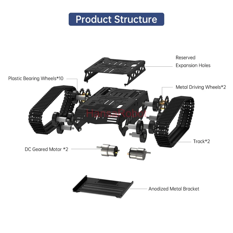 Kits de châssis de voiture de réservoir de Robot i... - Grandado Kits de châssis de voiture de réservoir de Robot i... - Grandado