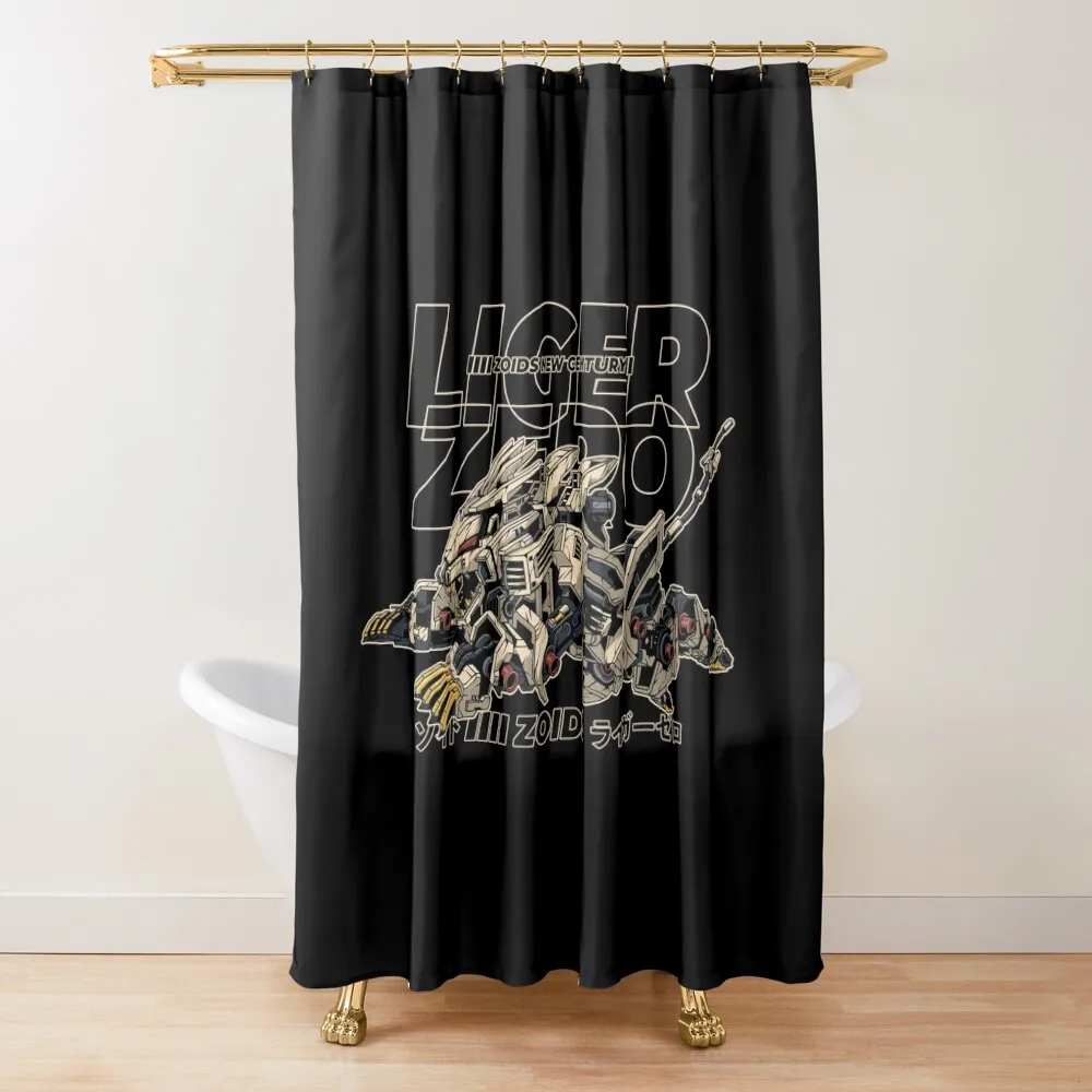

ZOIDS LIGER ZERO Shower Curtain Bathroom Accessory Anime Bathroom Anti-Mold Waterproof Shower For The Bathroom Curtain