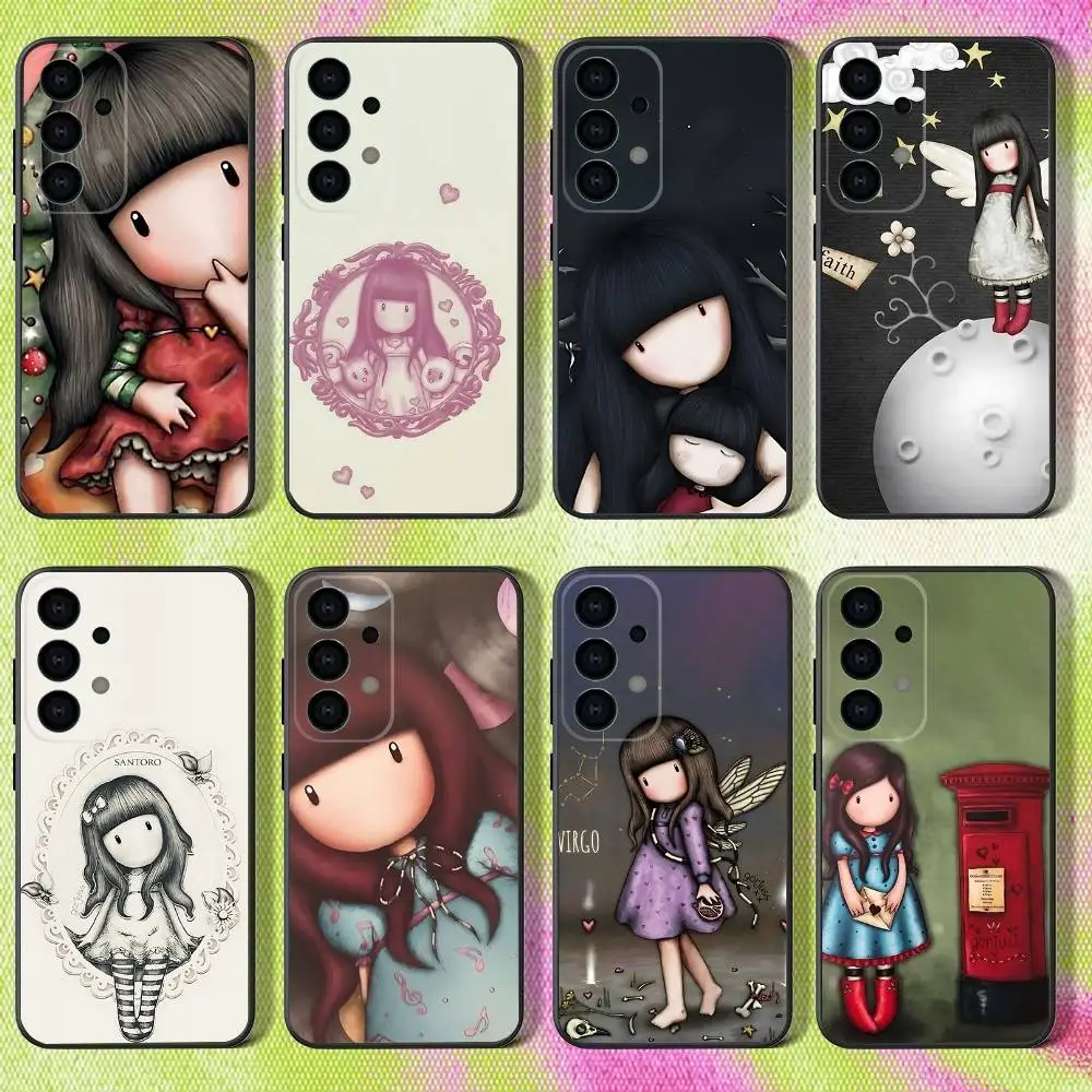 

S-Santoros-G-Gorjuss Phone Case For Samsung S25,S24,S21,S22,S23,S30,Ultra,S20,Plus,Fe,Lite,Note,10,9,5G Black Cover