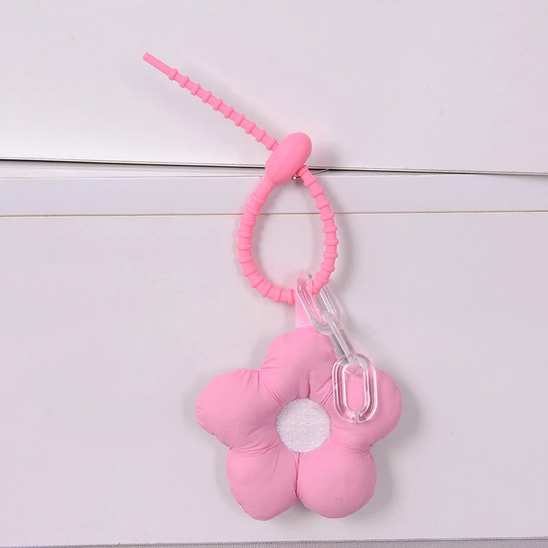 Fashion Stuffed Keychain Pendant Bag Charm Flower Accessories Handbag Ornaments Cute Lanyard Car Key Chain