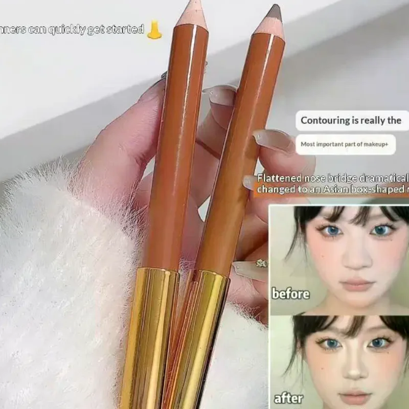 3D Contour Highlighter Pencils 2/3Pcs Highly Pigmented Long Wear for Professional Daily Nose Brow Face Shaping Makeup