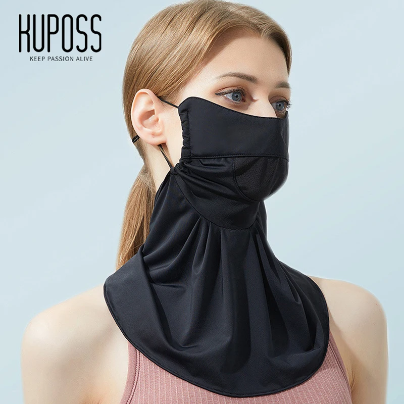 KUPOSS 2PCS UPF50+ Cooling Sun Protection Face Neck Mask, Breathable Adjustable UV Blocking Mask for Outdoor Cycling Hiking