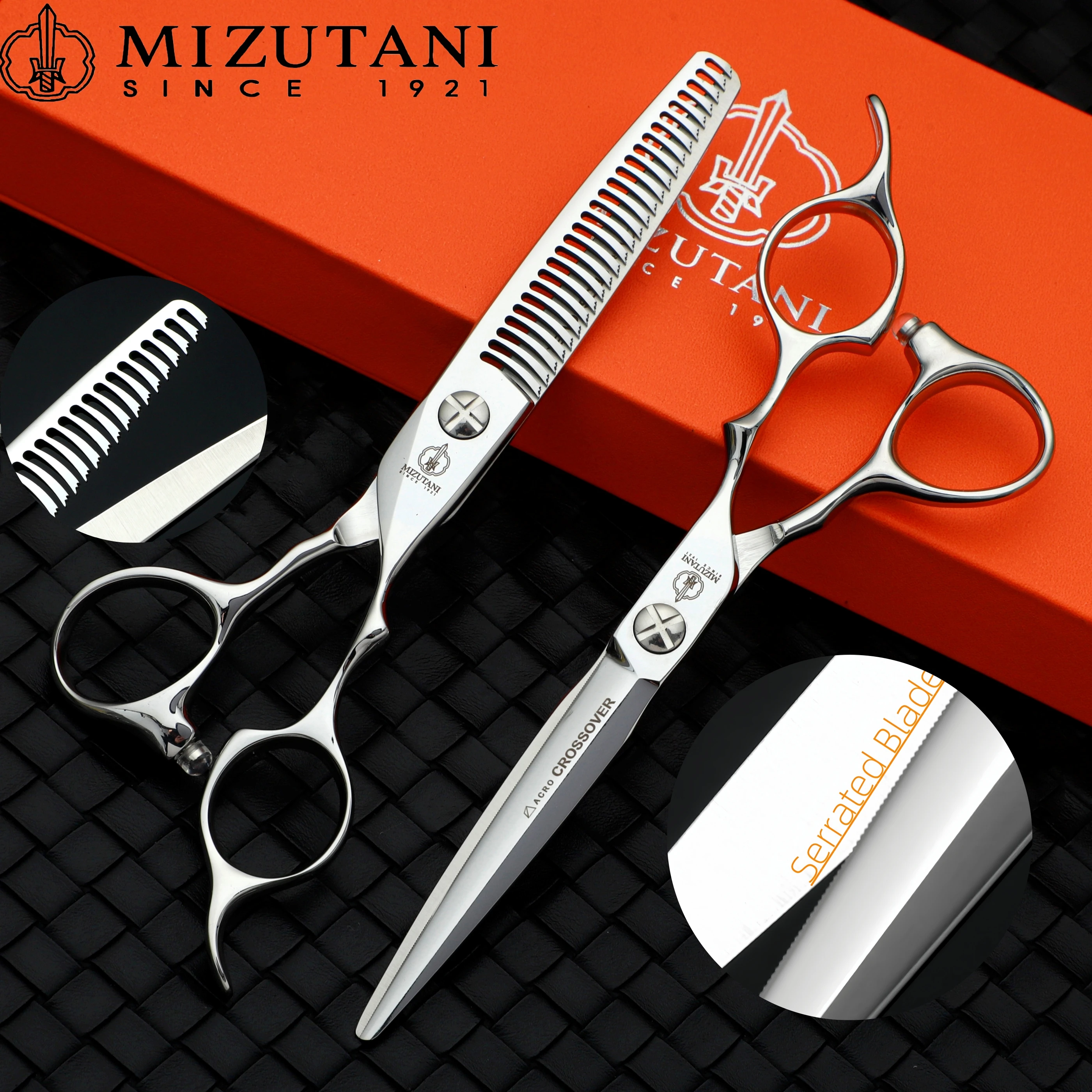 

Mizutani Professional Barber Scissors Blades serrated Multi-purpose hair thinning shears JP440C 4-5-5.5-6-6.5-6.8inch