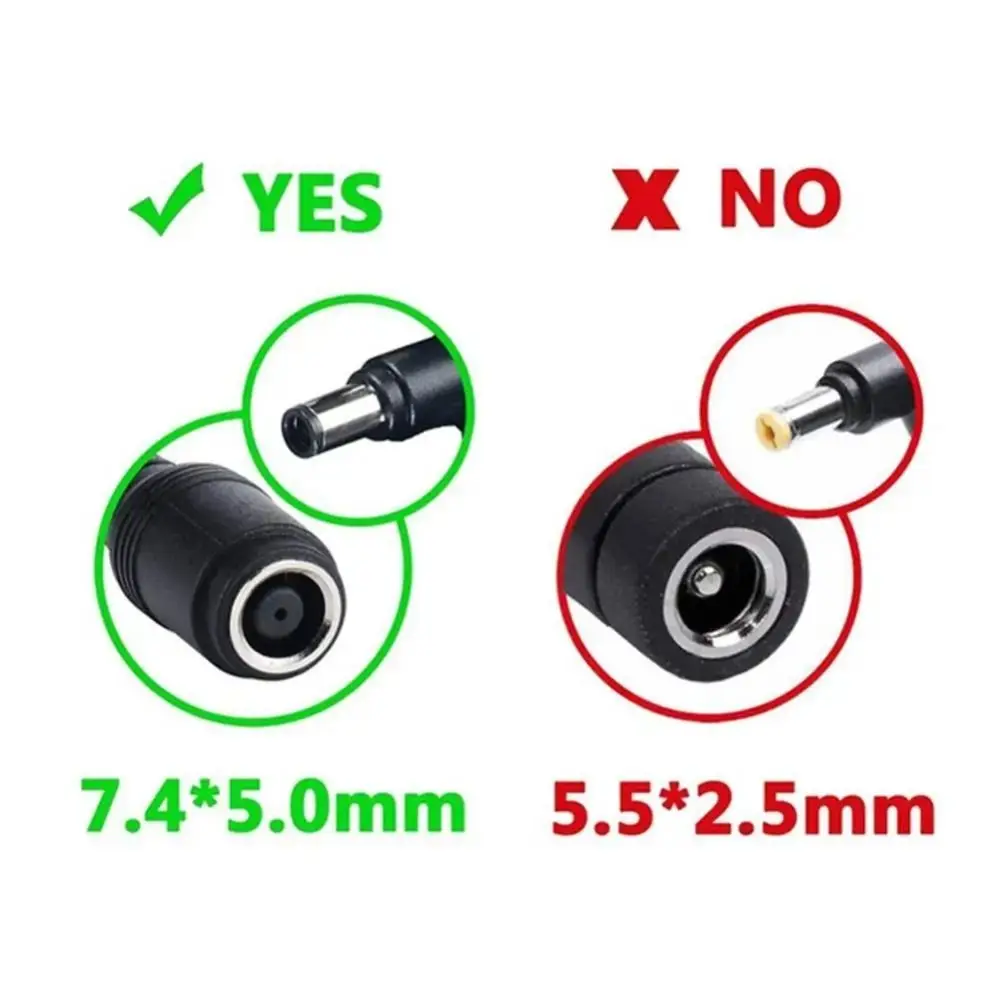 7.4mm To 4.5mm DC Power Charger Converter Great Replacement For HP Dell Blue Tips DC Adapter Connector Cable