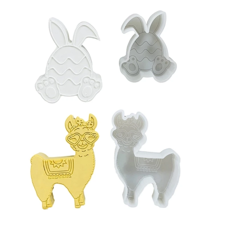 

Rabbits Silicone Molds Alpacas Mould Handmade Plaster Molds Making Molds