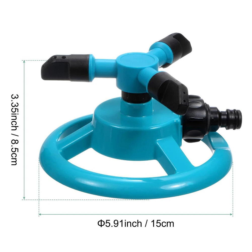 Rotating Lawn Watering Device for Garden Coverage and Supervised Outdoor Play for Children and Pets with ABS Housing