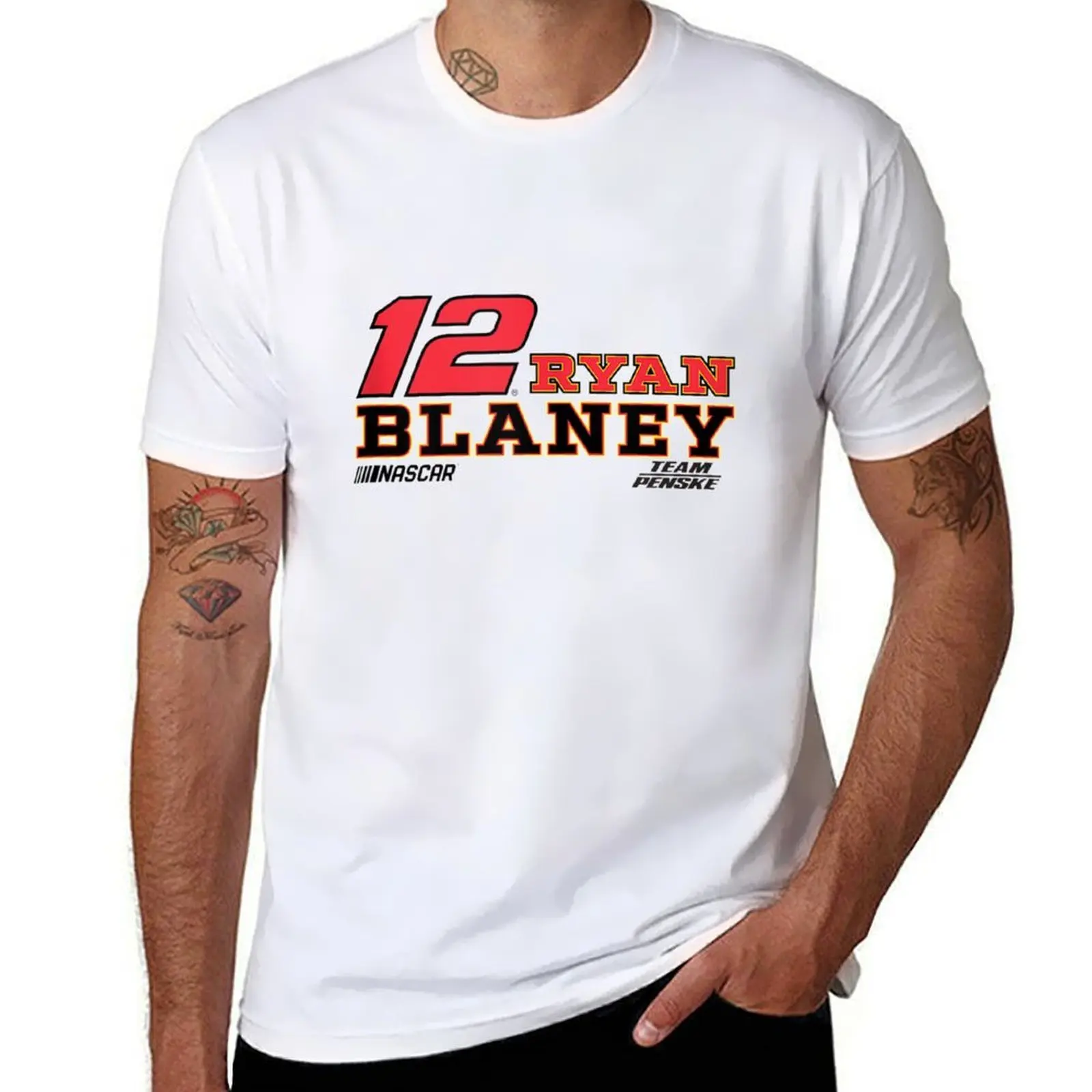 

NASCAR - Ryan Blaney - Driver T-Shirt men t shirt cotton 100% t shirts for man pack white T-Shirt