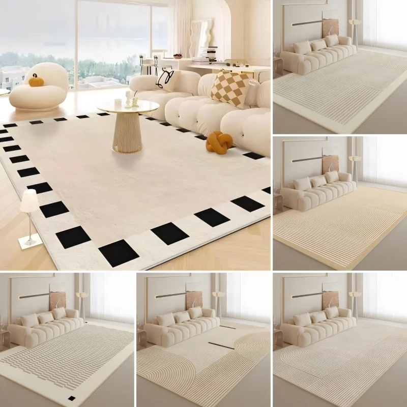 Ins Style Large Carpet Living Room Decoration Hallway Big Size Soft Decor Rectangle Rug Bedroom Home Hotel Floor Mat Washable