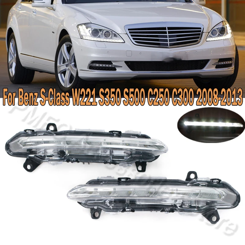 

PMFC DRL Fog Lamp LED Daytime Running Light For Mercedes BENZ S-Class W221 S350 S500 C250 C300 2008-2013 2218201756 2218201856