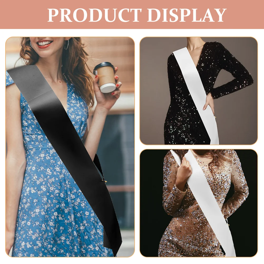 

6 Pcs Ceremonial Shoulder Straps Wedding Decor Birthday Sash Anniversary for Women Apparel Blank Party Cloth Bride Supply