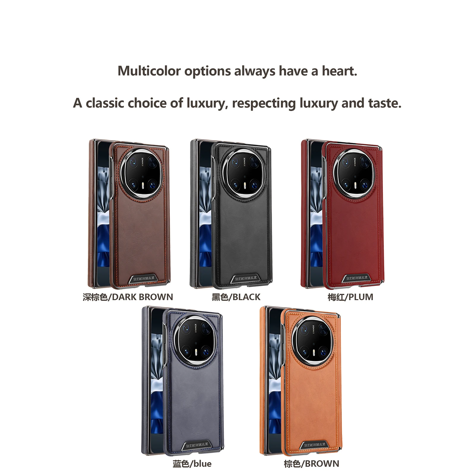 

Business-style Leather Magnetic Wireless Charging Phone Case for Huawei X 6 5 3 Back Cover Gift