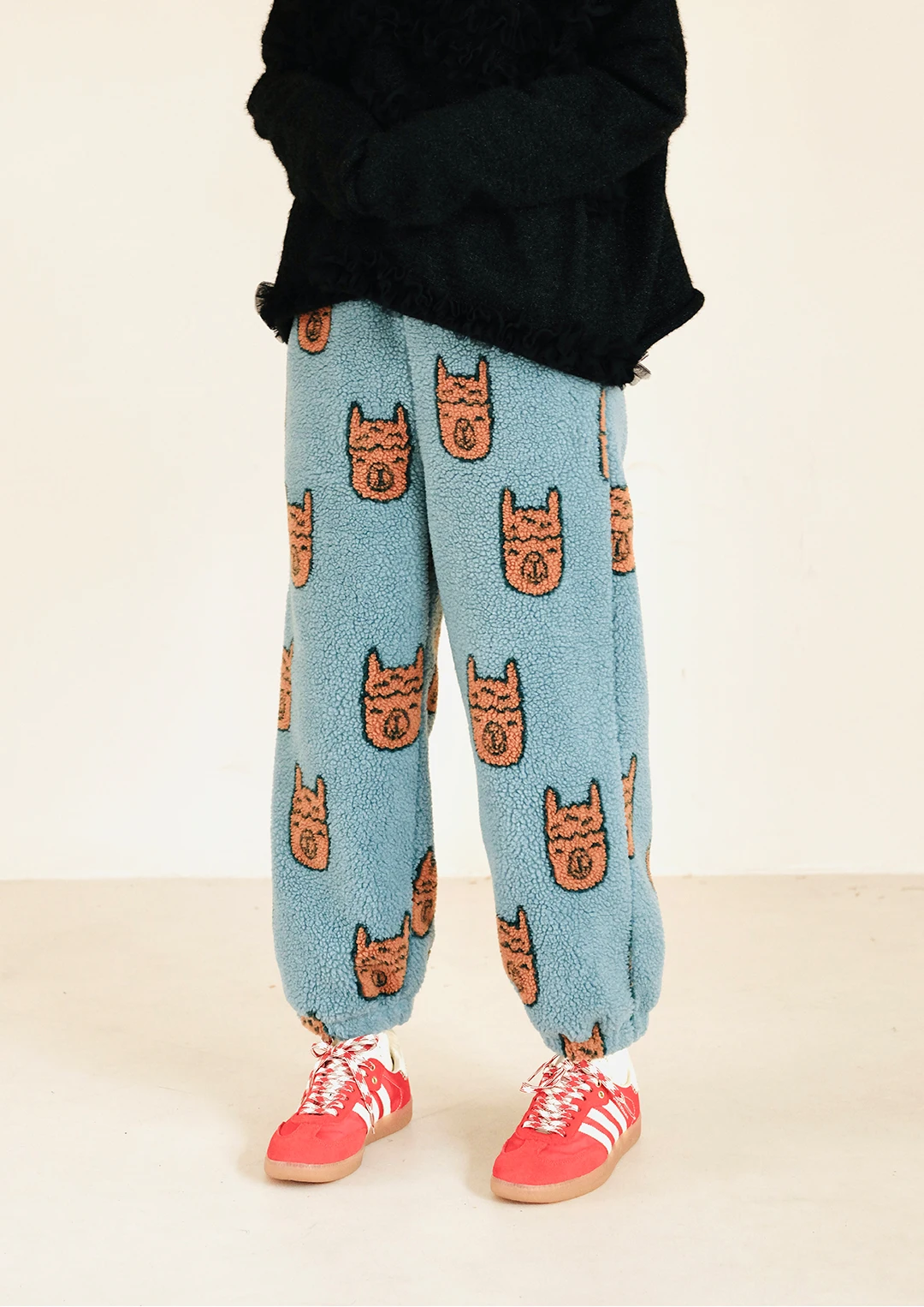 imakokoni Blue Bear Fleece Thick Warm Casual Harem Lantern Pants Women's Pants Casual Female Clothing for Women