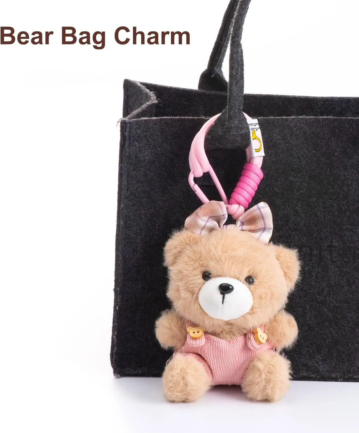 가방, 지갑, 배낭, 자동차 열쇠에 어울리는 사랑스러운 봉제 곰돌이 열쇠고리 참 - 완벽한 선물
