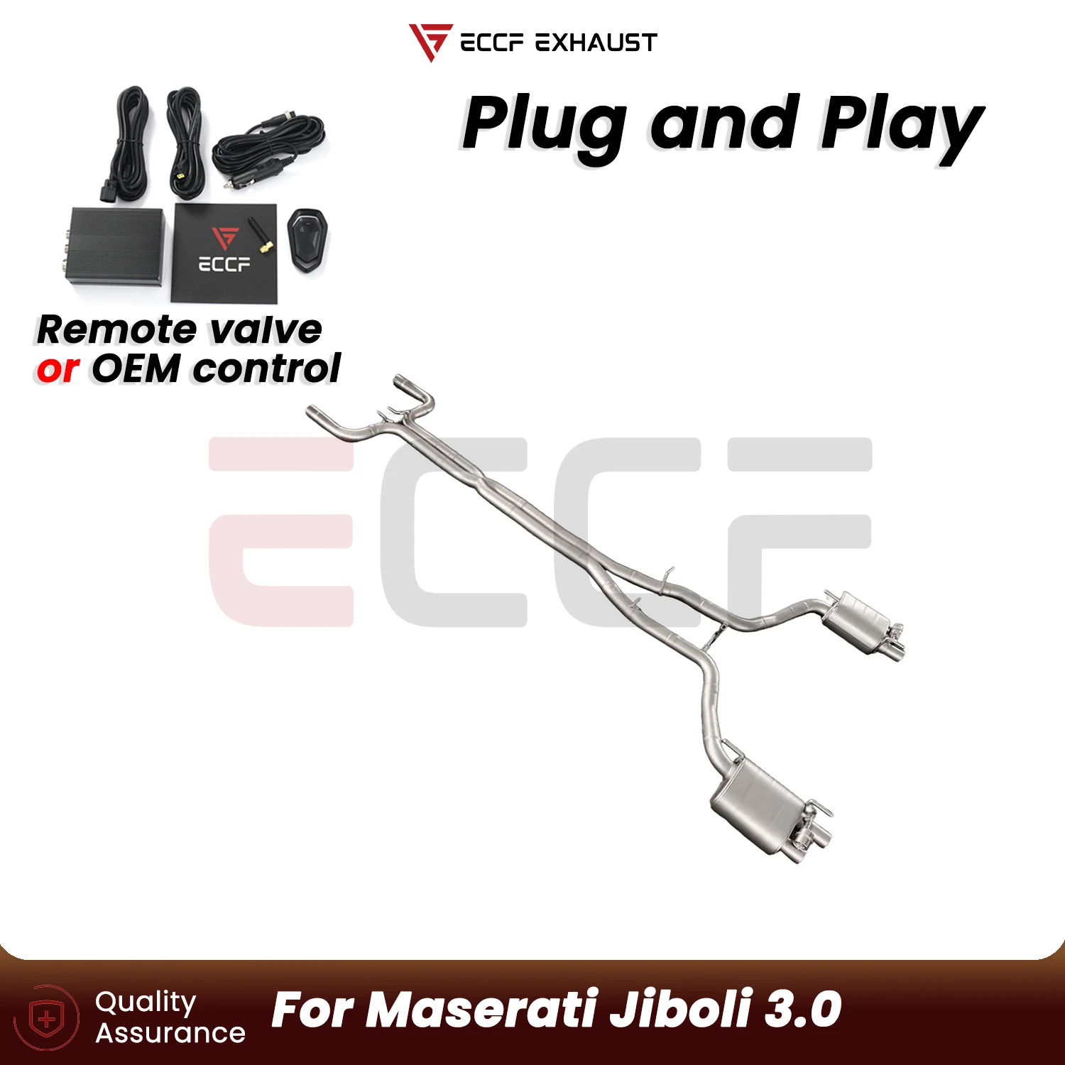 

ECCF FOR Maserati Jiboli 3.0 T304 Stainless Steel Catback Exhaust Aggressive Exhaust Sound Plug and Play Performance Upgrade