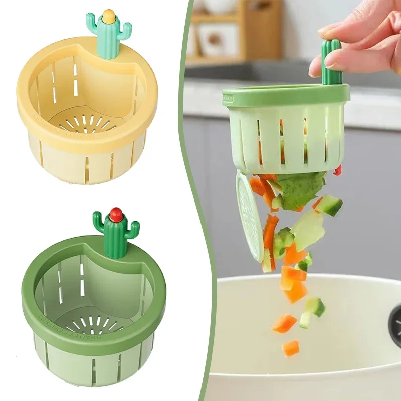 

2024 Cactus Kitchen Sink Drain Strainer Food Waste Catcher Anti-clogging Leakage-proof Sink Drain Basket Waste Collector Filter