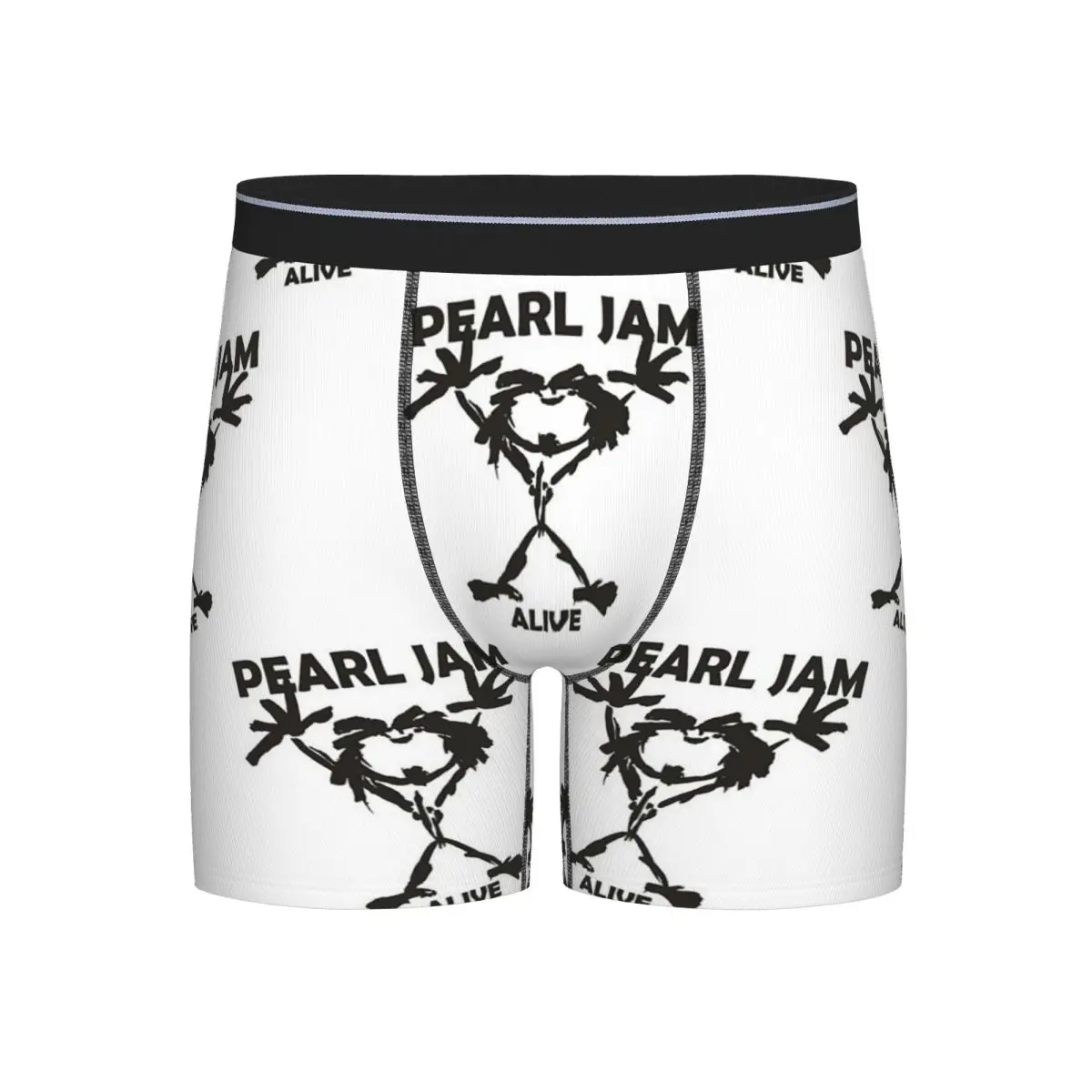 

Long Boxer Underpants Shorts Alive Pearls Jam Panties Men's Soft Underwear for Homme Man Boyfriend Gift