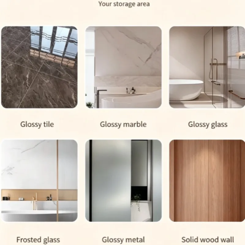 Self Adhesive Bathroom Shelf Punch  Aluminum Shower Storage Rack Waterproof with Hooks for Bathroom Sink Kitchen  Countertop view 5