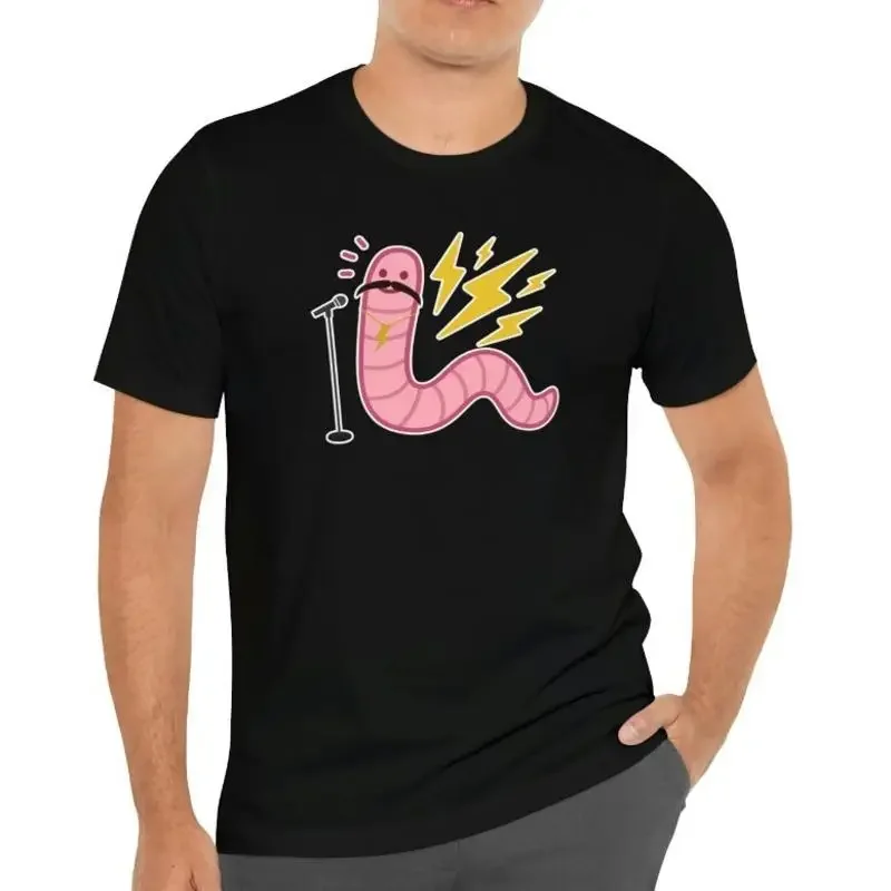 New Worm With A Mustache T Shirt Funny For Friends