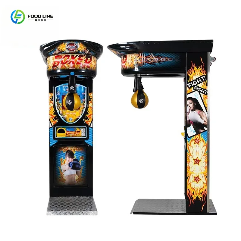 Fashion Coin Operated Boxing Arcade Machine Indoor Strength Game For Entertainment Park Amusement Venue